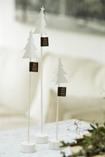 Juletræ på træfod hvid 3 størrelser - Tinashjem